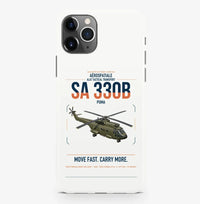 Thumbnail for Aérospatiale SA 330B Puma design on white magsafe iphone case, for iPhone Pro Max