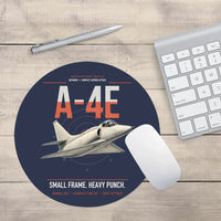 Thumbnail for A-4E Skyhawk design on navy blue round mouse pad
