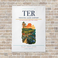 Thumbnail for Terceira Lajes Airport TER vertical canvas print - no frame - white background
