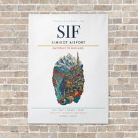 Thumbnail for Simikot Airport SIF - Canvas No Frame - White