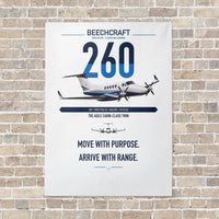 Thumbnail for Beechcraft King Air 260 vertical canvas print - no frame - white background