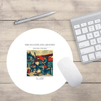 Thumbnail for VINTAGE G4286 - The Floatplane Grocery - Designed Mouse Pads design on white round