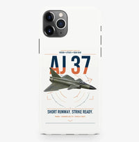 Thumbnail for Saab AJ 37 Viggen design on white magsafe iphone case, for iPhone Pro Max