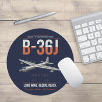 Thumbnail for B-36J Peacemaker design on navy blue round mouse pad