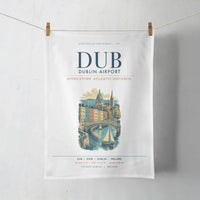 Thumbnail for Dublin Airport (DUB) design on white towel