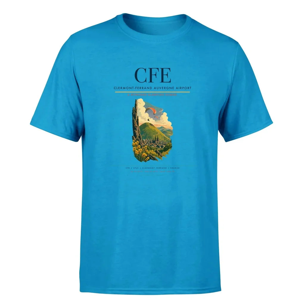 Clermont-Ferrand Airport (CFE) Premium T-Shirt Turquoise