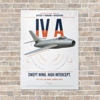 Thumbnail for Dassault Mystère IV A vertical canvas print - no frame - white background