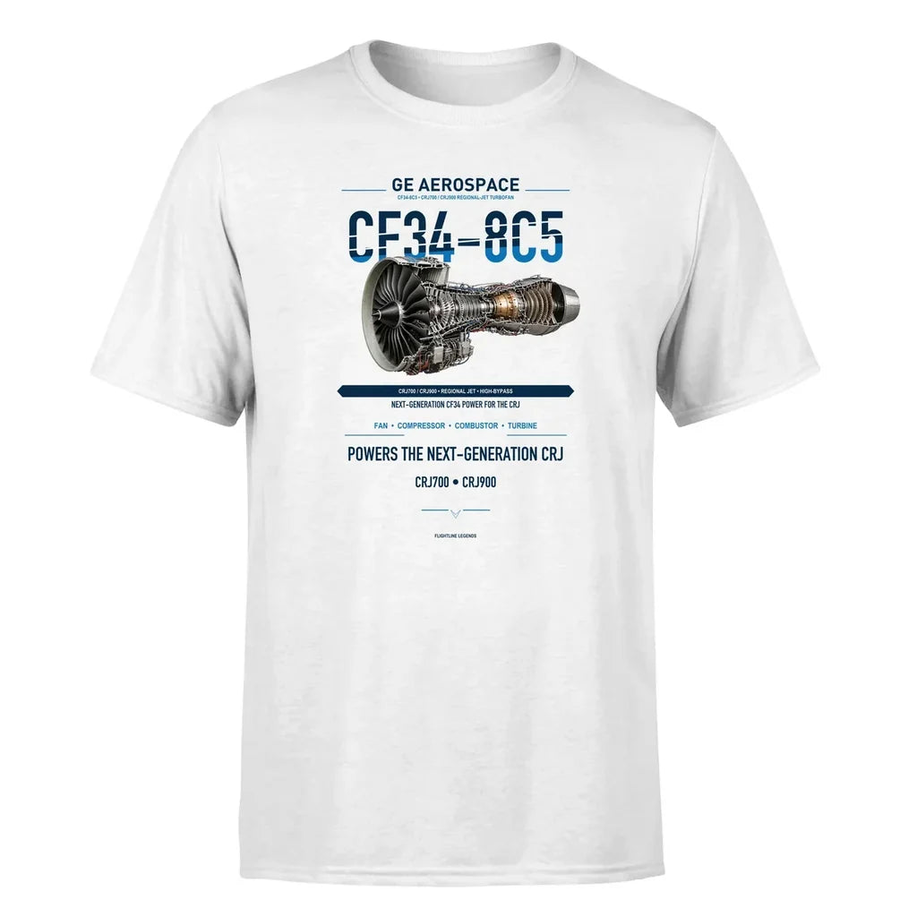 CF34-8C5 design on white single side