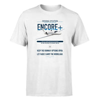 Thumbnail for Cessna Citation Encore+ design on white double-side t-shirt, single-side print