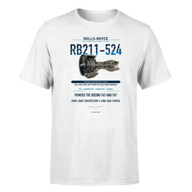 Single-Side Printing — Rolls-Royce RB211-524 Engine Double-Side T-Shirt