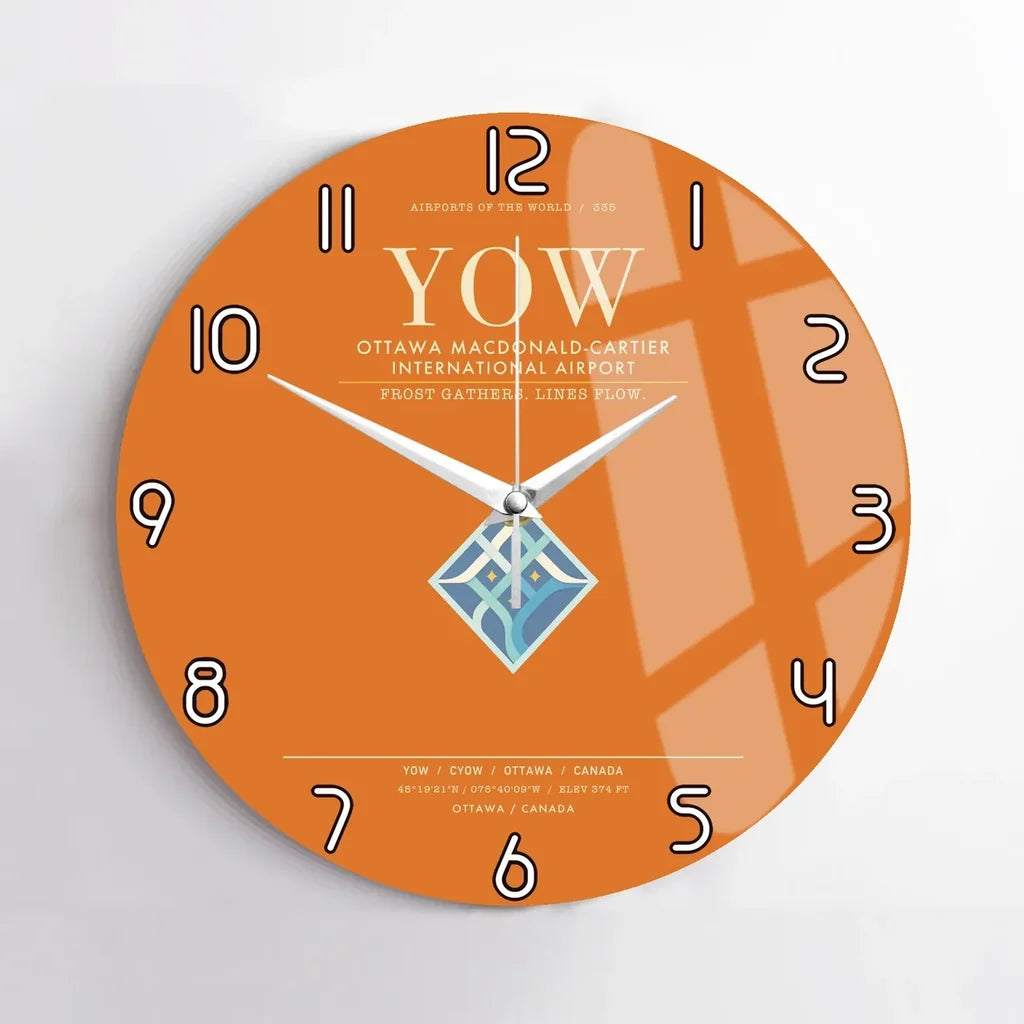 Ottawa Macdonald-Cartier International Airport YOW Wall-Clock No-Frame - Orange
