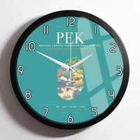 Thumbnail for Beijing Capital International Airport PEK Wall-Clock Framed - Turquoise