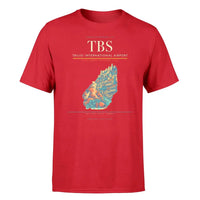 Thumbnail for Tbilisi International Airport (TBS) T-Shirt single-side front print in Red | tbilisi-international-airport-tbs-double-side-t-shirt