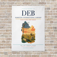 Thumbnail for Debrecen International Airport DEB vertical canvas print - no frame - white background