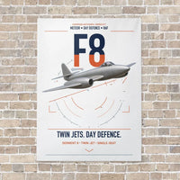 Thumbnail for Gloster Meteor F8 vertical canvas print - no frame - white background