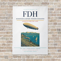 Thumbnail for Bodensee-Airport Friedrichshafen FDH vertical canvas print - no frame - white background