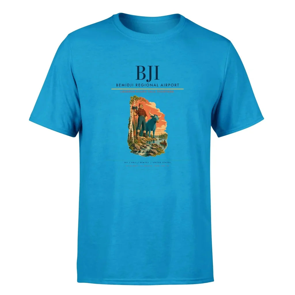 Bemidji Airport (BJI) Premium T-Shirt Turquoise