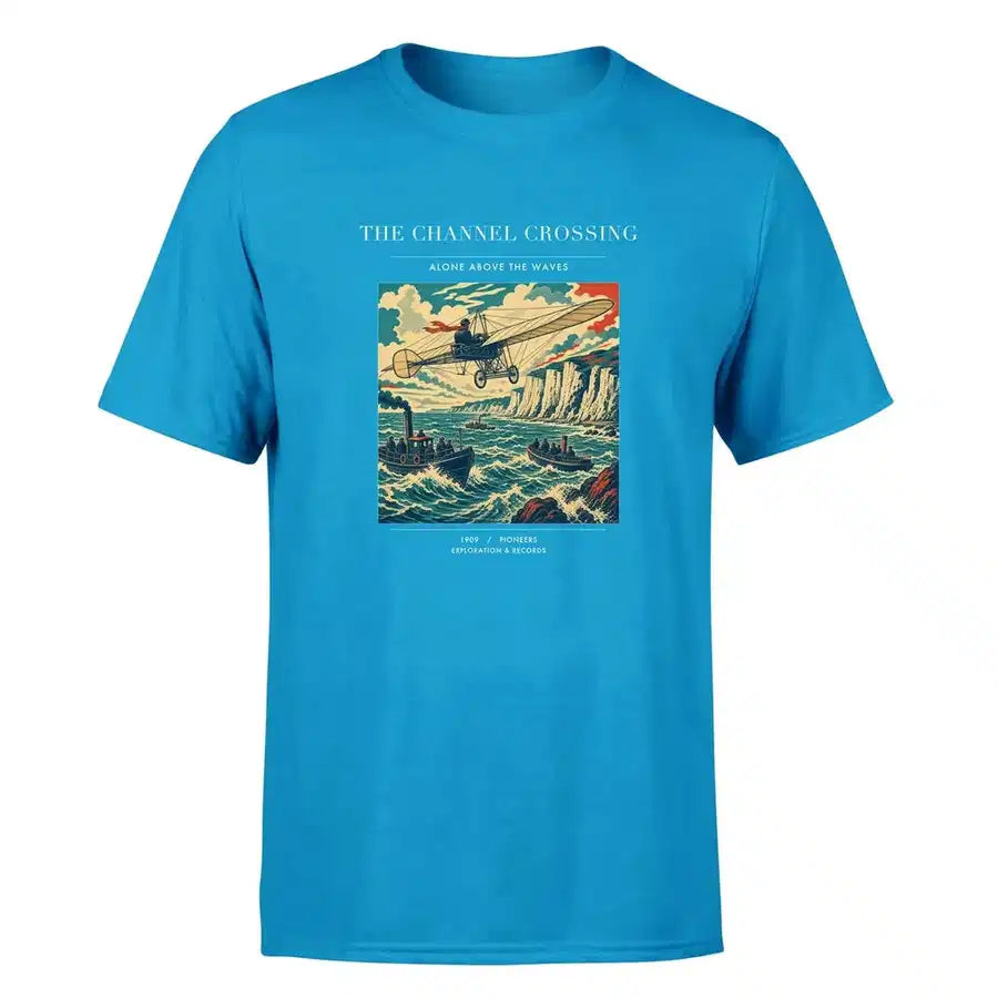 VINTAGE G4002 - The Channel Crossing - Premium T-Shirt design on turquoise premium t shirt