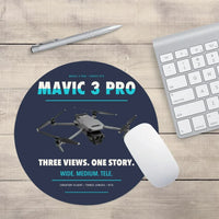 Thumbnail for DJI Mavic 3 Pro design on navy blue round mouse pad