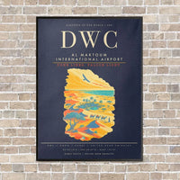 Thumbnail for Al Maktoum International Airport DWC - Canvas Framed - Navy Blue