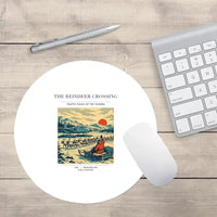 Thumbnail for VINTAGE G4350 - The Reindeer Crossing - Designed Mouse Pads design on white round