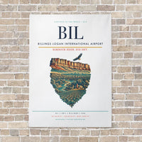 Thumbnail for Billings Logan International Airport BIL - Canvas No Frame - White