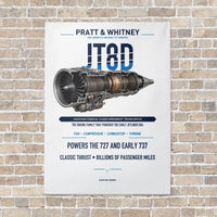 Thumbnail for JT8D vertical canvas print - no frame - white background