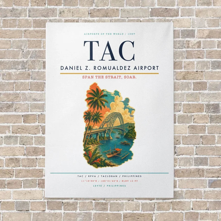Daniel Z. Romualdez Airport TAC vertical canvas print - no frame - white background