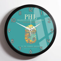 Thumbnail for Philadelphia International Airport PHL Wall-Clock Framed - Turquoise
