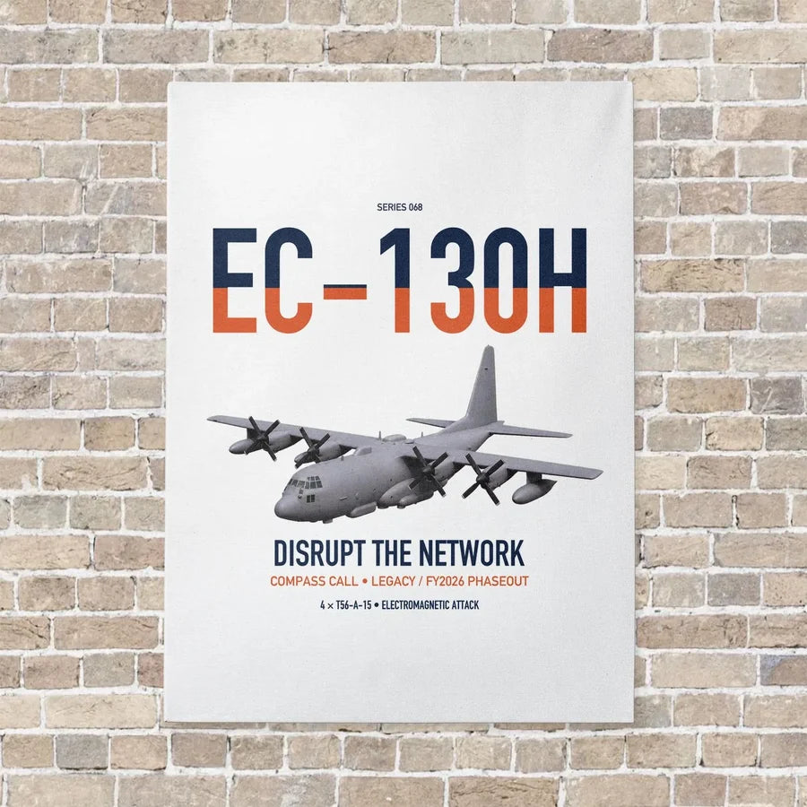 EC-130H Compass Call vertical canvas print - no frame - white background