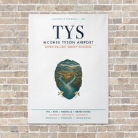 Thumbnail for McGhee Tyson Airport Knoxville TYS vertical canvas print - no frame - white background