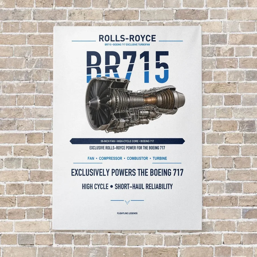 BR715 vertical canvas print - no frame - white background