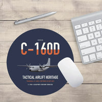 Thumbnail for Transall C-160D design on navy blue round mouse pad