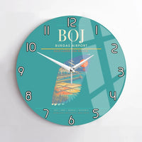 Thumbnail for Burgas Airport BOJ Wall-Clock No-Frame - Turquoise
