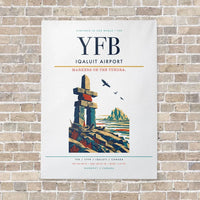 Thumbnail for Iqaluit Airport YFB vertical canvas print - no frame - white background