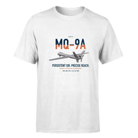 Thumbnail for MQ-9A Reaper design on white double-side t-shirt, single-side print