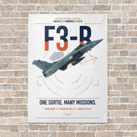 Thumbnail for Dassault Rafale C — F3-R standard vertical canvas print - no frame - white background