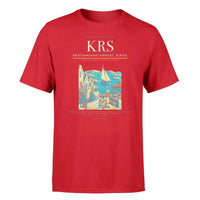 Thumbnail for Kristiansand Airport, Kjevik (KRS) T-Shirt single-side front print in Red | kristiansand-airport-kjevik-krs-double-side-t-shirt
