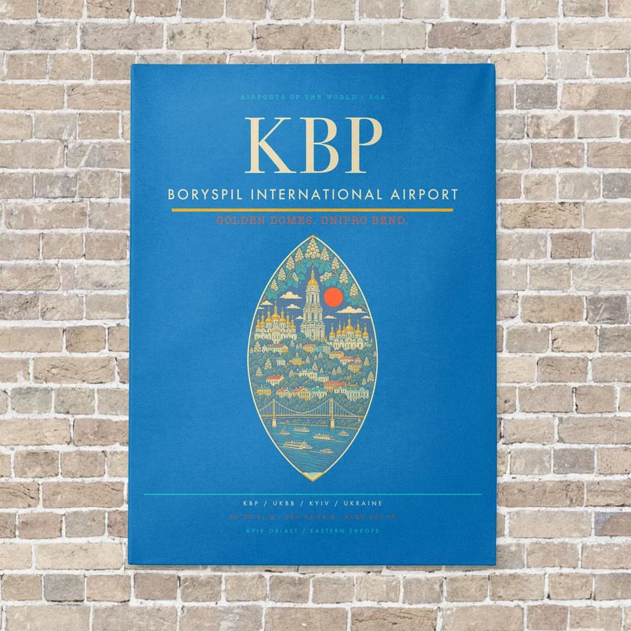 Boryspil International Airport KBP - Canvas No Frame - Turquoise