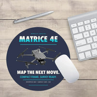 Thumbnail for DJI Matrice 4E design on navy blue round mouse pad