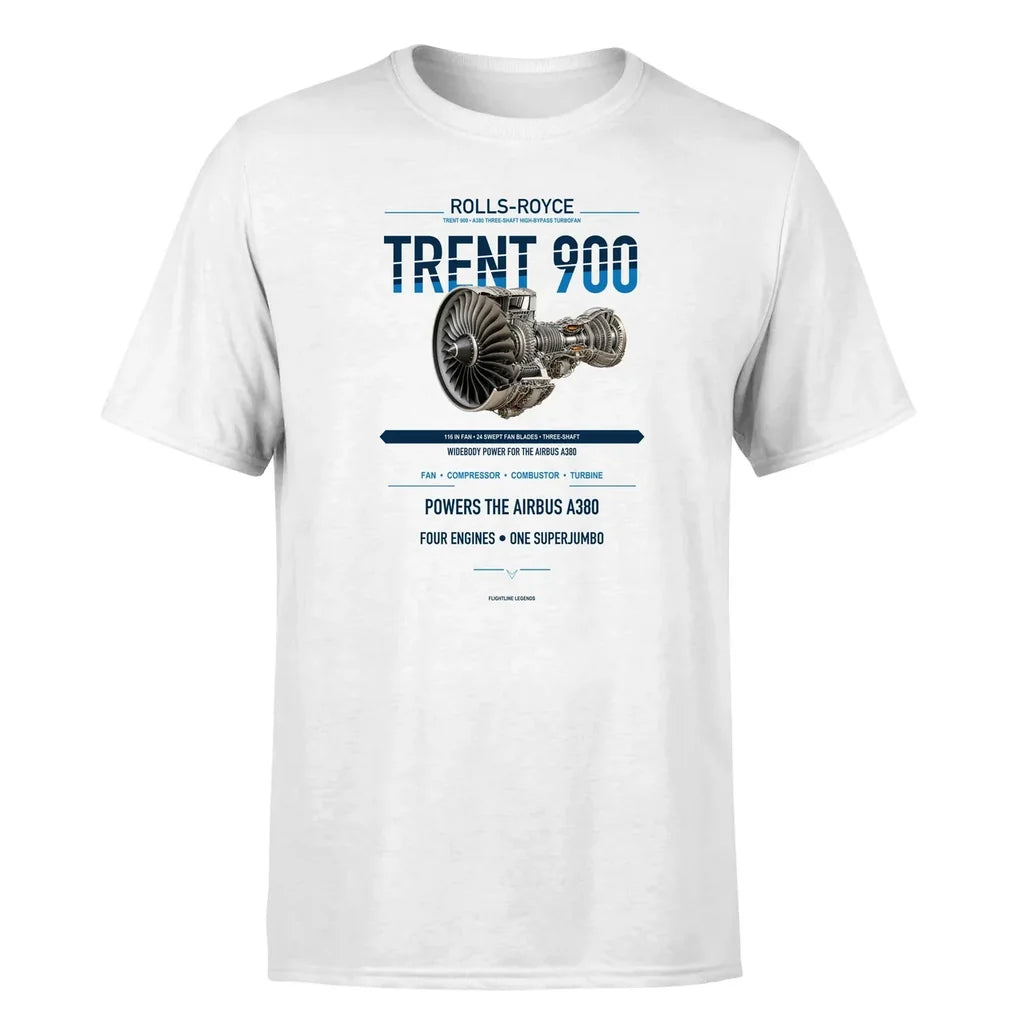 Trent 900 design on white single side