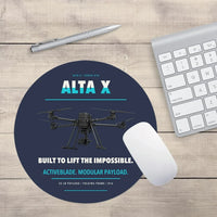 Thumbnail for Freefly Alta X design on navy blue round mouse pad