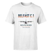 Thumbnail for Short Belfast C.1 design on white double-side t-shirt, single-side print
