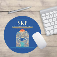 Thumbnail for Skopje International Airport SKP Mouse-Pad Round - Blue