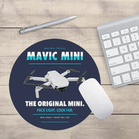 Thumbnail for DJI Mavic Mini design on navy blue round mouse pad