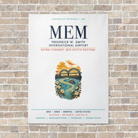Thumbnail for Frederick W. Smith International Airport Memphis MEM vertical canvas print - no frame - white background