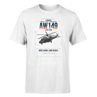 Thumbnail for Leonardo AW149 design on white t-shirt, single-side print