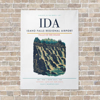Thumbnail for Idaho Falls Regional Airport IDA vertical canvas print - no frame - white background