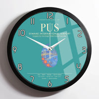 Thumbnail for Gimhae International Airport Busan PUS Wall-Clock Framed - Turquoise