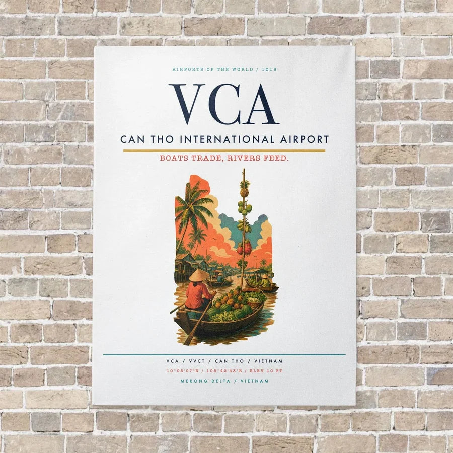 Can Tho International Airport VCA vertical canvas print - no frame - white background